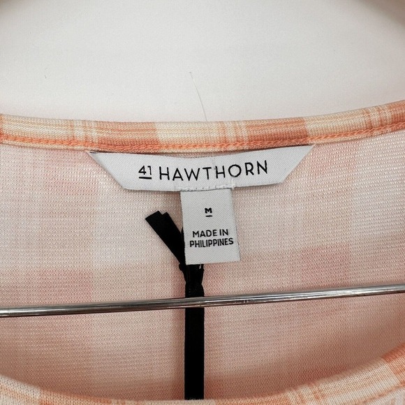 NWT 41Hawthorn Women Orange Casual Dress‎ Medium Plaid - Picture 5 of 9